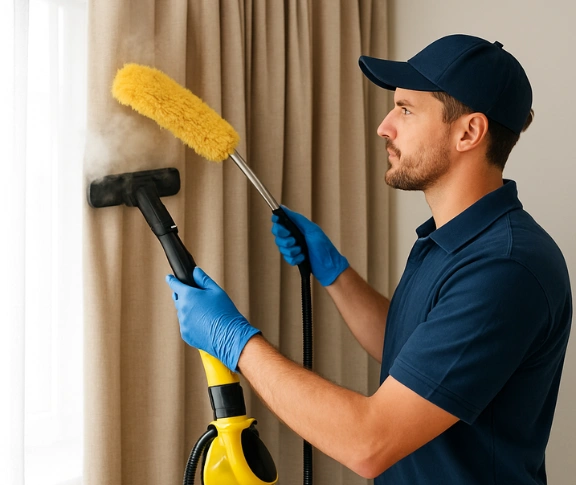 Trusted blind cleaning technician Matty Curtain Cleaning morningside QLD
